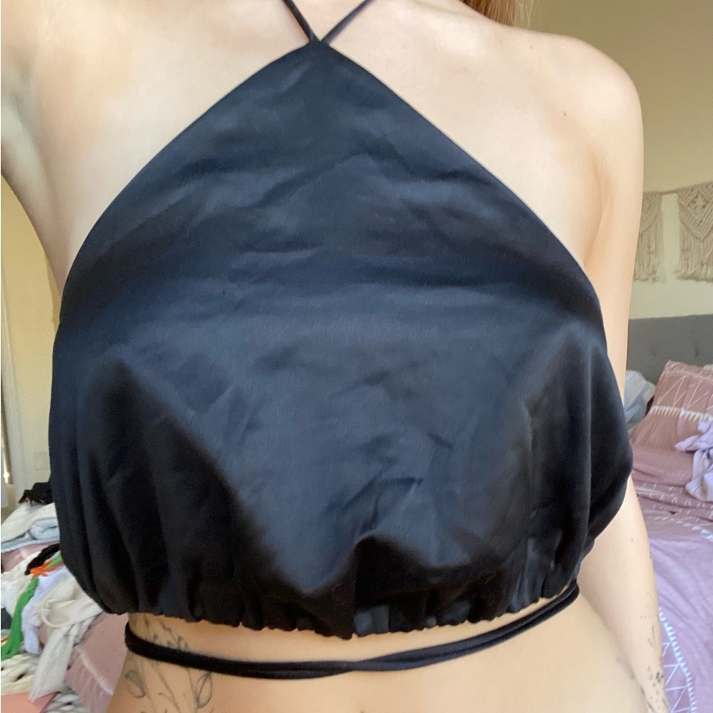Dynamite | Black Halter Going Out Top | Size S